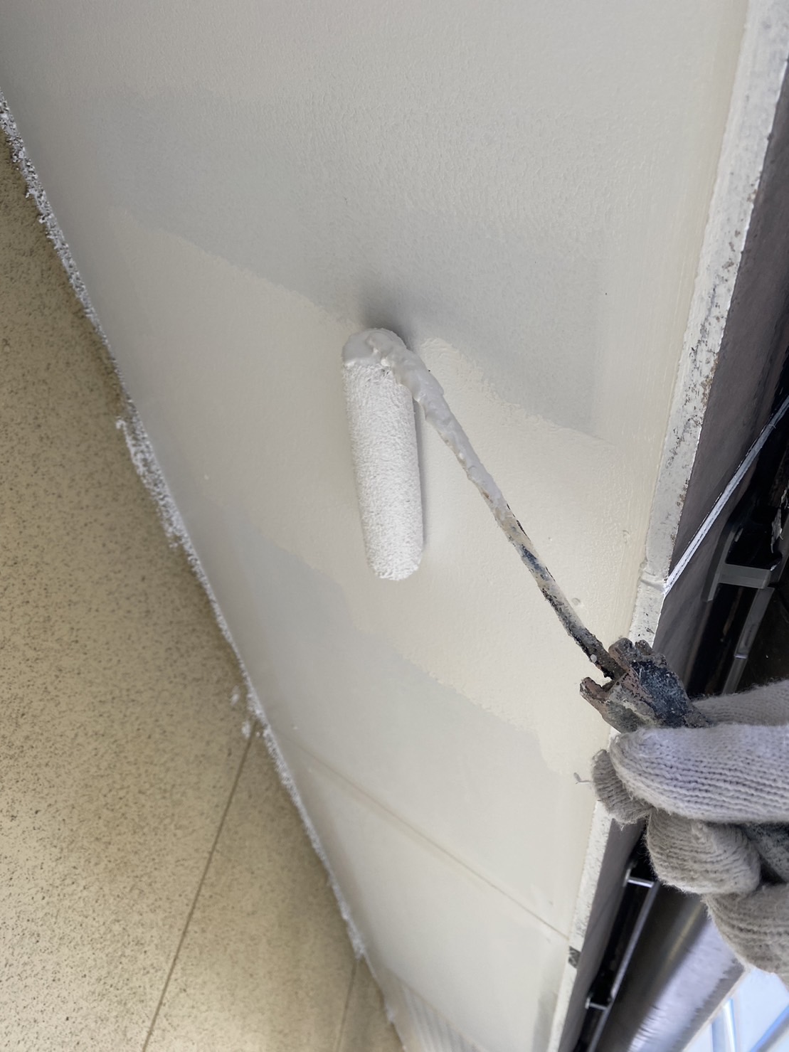 軒天防カビ塗装