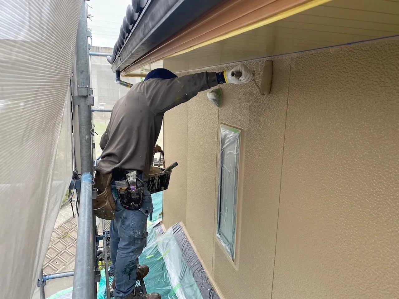 外壁　上塗り塗装　パーフェクトトップ