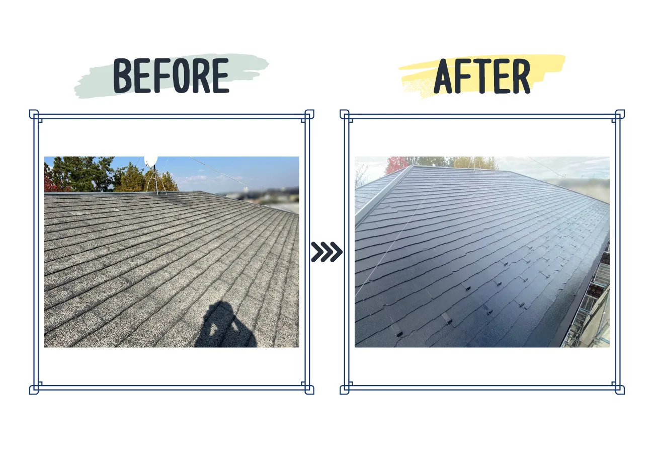 ＜屋根塗装＞石川県小松市　アパートP