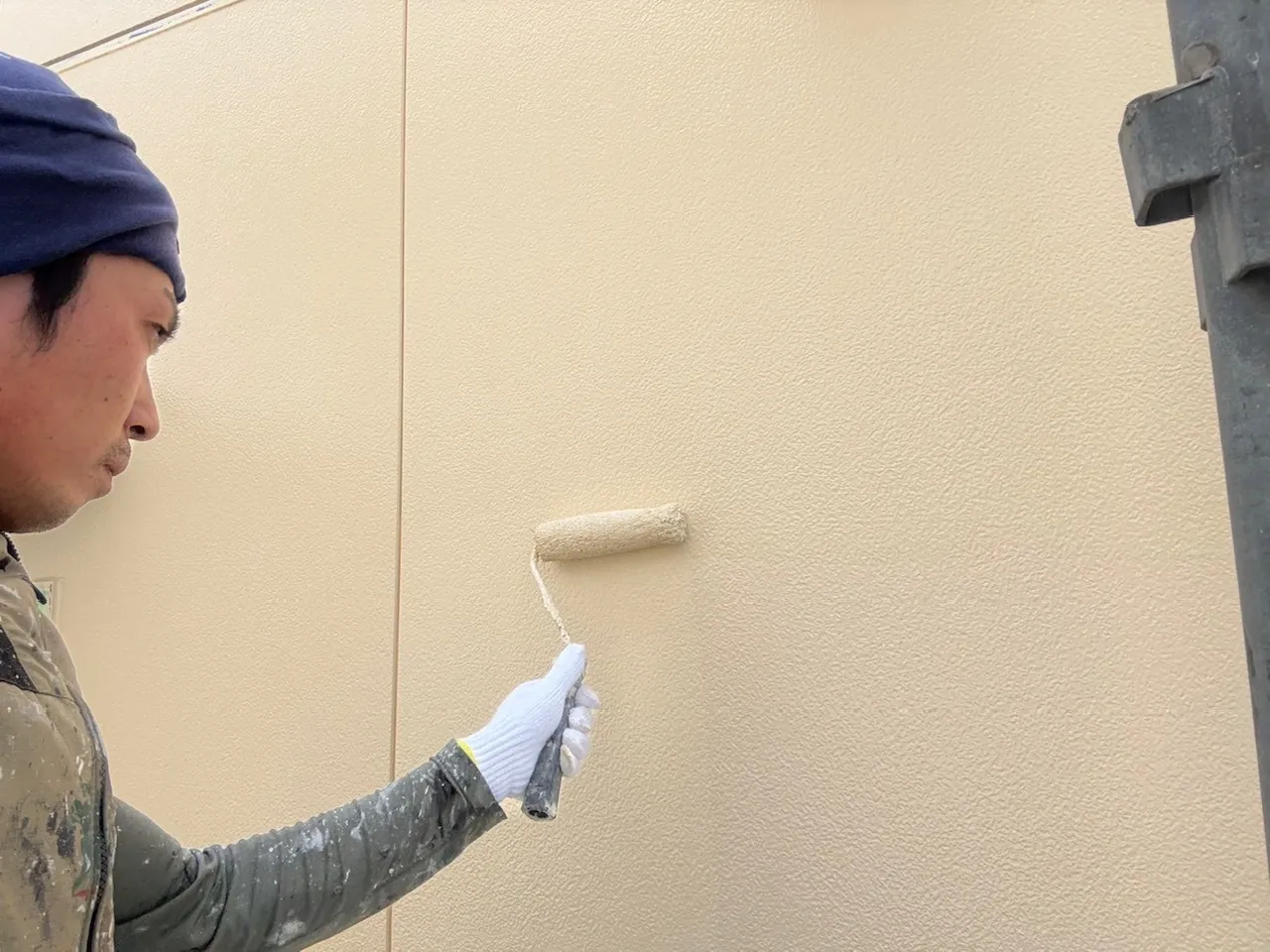 外壁　上塗り塗装　グランセラトップ2液水性